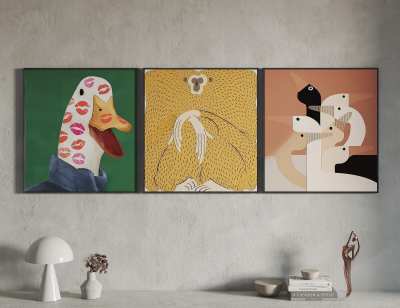 北欧装饰画3D模型下载